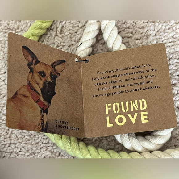 🎉HP🎉 Found My Dog Teal Blue Ombre Rope Knotted Twisted Leash Made in NY 🐕 - Picture 6 of 6